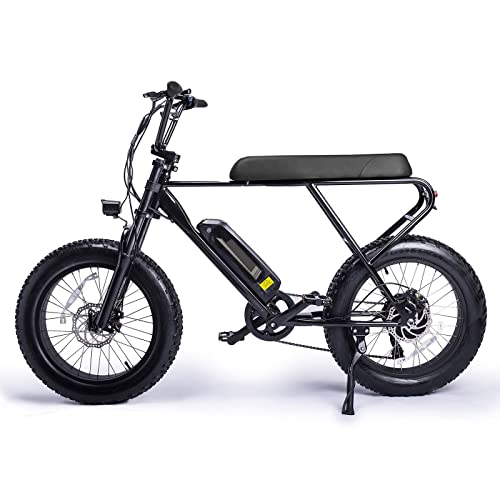 City Cruiser Electric Bike, 4'' Wide Tires, Shimano 6-Speed E-Bike, 500W Brushless Motor, 40 Miles Range, 48V/13Ah Removable Lithium-Ion Battery, Mini Swell Electric Bike #TOP1