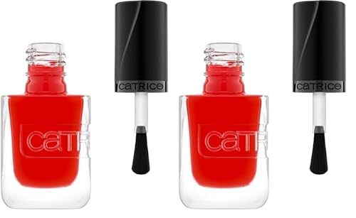 Catrice GEL AFFAIR Nail Lacquer, Nagellack, Nr. 016, Rot, langanhaltend, Einfach zu entfernen, glänzend, vegan, ohne Mikroplastikpartikel, ohne Konservierungsstoffe, ohne Parfüm, 2er Pack (10.5ml)