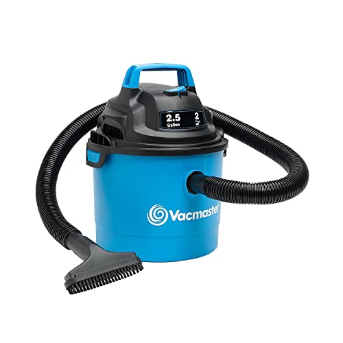 Portable Wall Mountable Wet/Dry Vac, 2.5 Gallon, 2 HP 1-1/4" Hose (), Blue - Vacmaster VOM205P