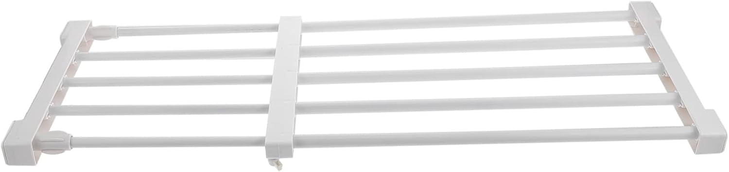 ULTECHNOVO Adjustable Expandable Storage Shelf for Closet 50-80cm Nail-Free Wardrobe Organizer Versatile White Storage Stand for Clothing Easy to Install and Space-Saving Solution