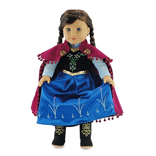 Emily Rose Doll Clothes - 18*Inch Doll Princess Make Believe Costumes Value Bundle - Includes 18" Doll Shoes! | Frozen Inspired Elsa Anna #TOP4