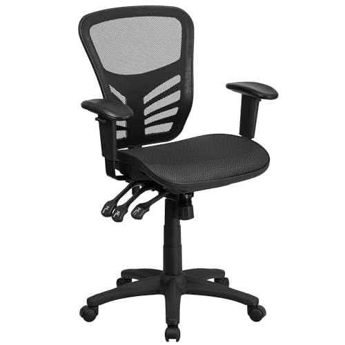 Flash Furniture Średnie Oparcie, Czarny