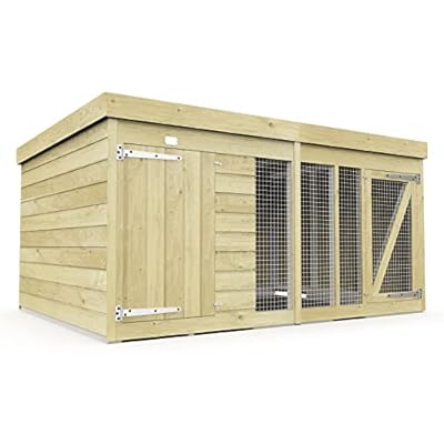 8x6 Dog Kennel And Run Pressure Treated Tanalised (4ft Height)