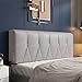Bettkopfteil, Großes Gepolstertes Kopfteil,Kopfteile in Voller Größe Für Das Schlafzimmer Zu Hause – Installation Mit Klebeband Auf Der Rückseite,Grau,53.1"/135cm