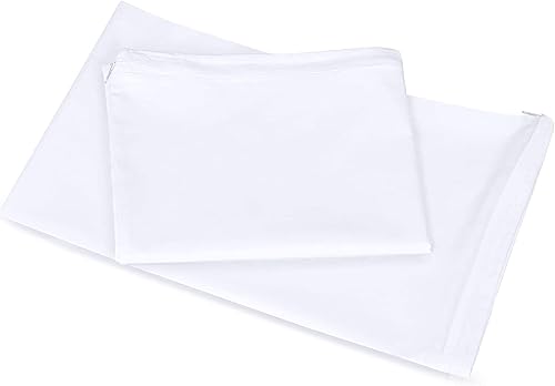 Miniatura 2 de Utopia Bedding Protectores de almohada impermeables (sin rellenos de almohada) con cremallera de 18 x 18 pulgadas (paquete de 2, blanco), fundas de