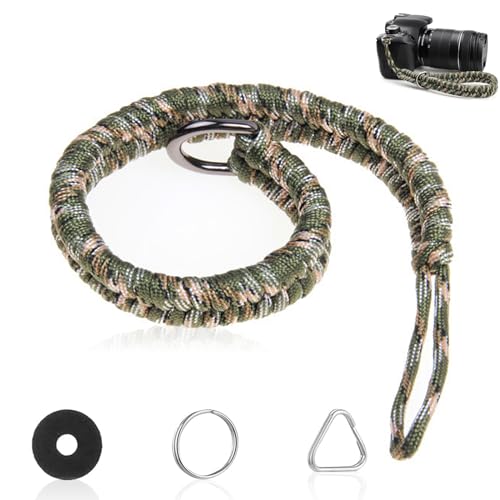 MHYMX Kamera Handschlaufe, Kameragurt 35cm Länge Verstellbar Camera Strap Kamera Gurt aus Paracord Handgeflochten Universal Kamera Band für Kompaktkamera DSLR