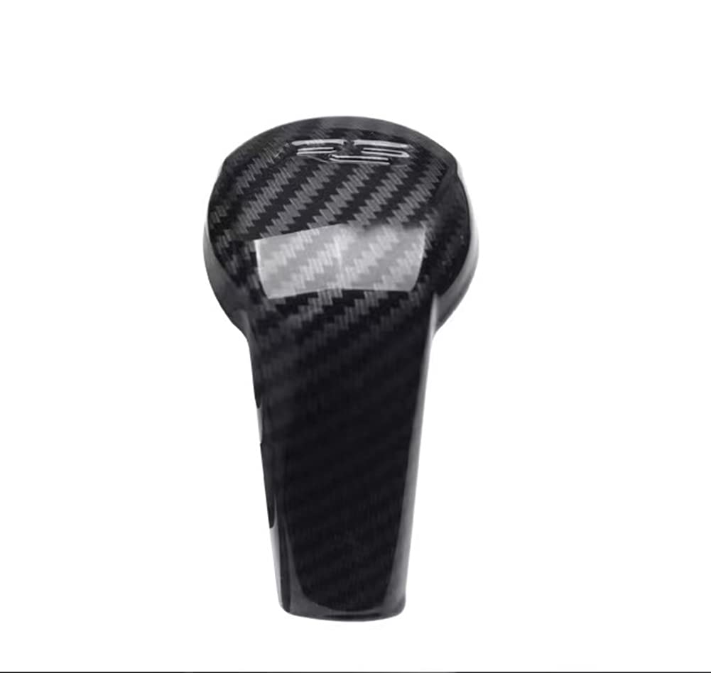 Duole Carbon Fiber Sport Print Interior Trim Gear Shift Knob for Mazda 3 6 CX-3 CX-5 CX-9 (Gear Shift Knob Trim)