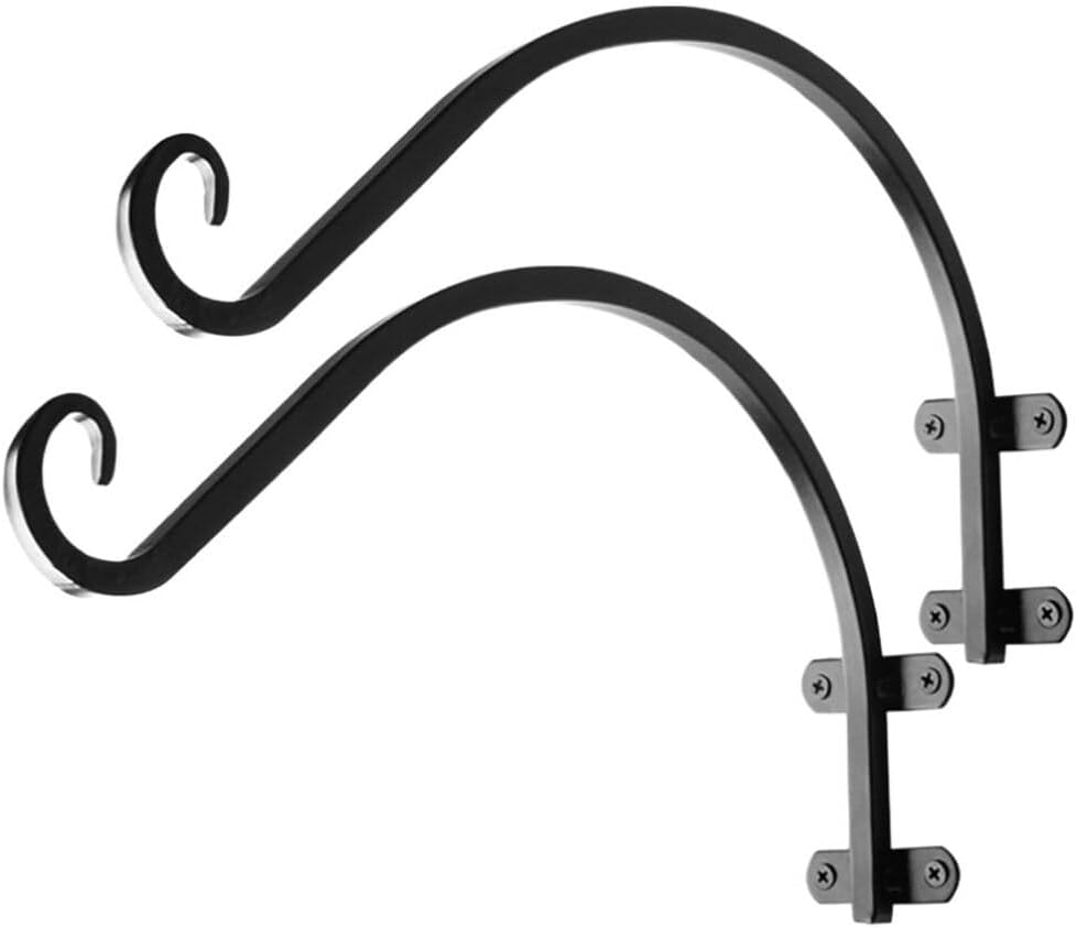 Yardwe Gardening Plant Hook Iron Flower Pot Hook Hanging Plant Bracket Balcony Planter Hanger for Flowers