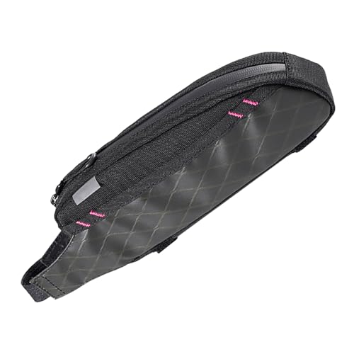 Bolsa de tubo genérica, bolsa de almacenamiento, 1 L, cierre de cremallera, resistente al agua, fácil de colocar, para conmutar, diario de bicicleta, para aventuras al aire libre, 24 x 9 x 6 cm