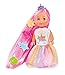 Produktbild Simba Evi Love Rainbow Princess / Puppe als Regenbogenprinzessin mit Langen Haaren / 4 Haarclips und Bürste / 12cm / Für Kinder ab 3 Jahren, 105733505