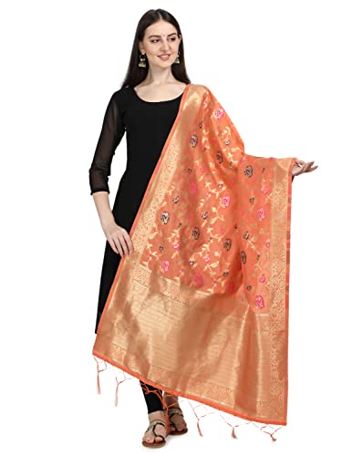Image of DEVANGI Women's Floral Silk Blend Dupatta