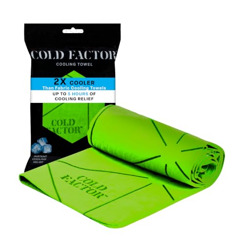 COLD FACTOR Instant PVA Cooling Towels, Cooling Neck Wraps, Lime, 1 Pack