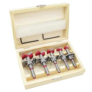 flintronic Inbouwhoutfrees, Ø 35 mm, houtboor, verstelbare positionering, gatenzaag met hardmetaal met diepteaanslag (dieptebereik 10~40 mm)