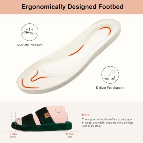 Image of LongBay Slippers for Women Memory Foam Open Toe Indoor House Shoes Gifts