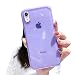 iPhone XR Case Clear Glitter,Anynve Sparkle Bling Case [Air Cushion Anti-Shock Matte Edge Bumper Design] Cute Slim Soft Silicone Gel Phone Case Compatible for Apple iPhone XR 6.1''-Purple