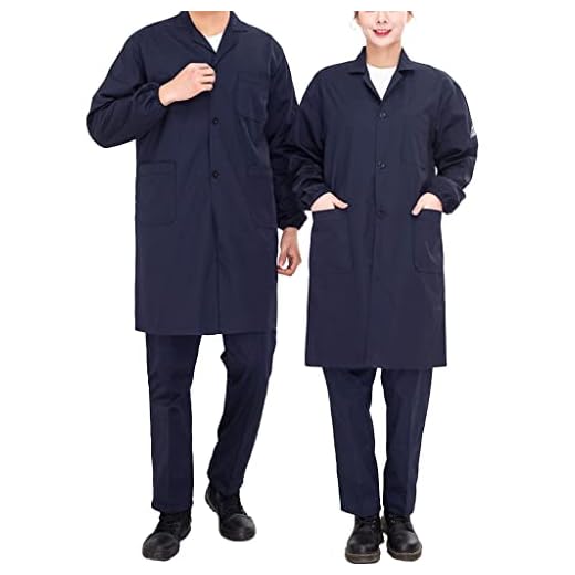 Unisex Overaller - Långärmad Professionell Bomullsrock, Garage Arbetskläder Dekoratörer Mekaniker Klänning (Color : Dark blue, Size : 3XL)