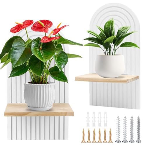 Wandregal Holz Boho Wanddeko, 2 Stück Boho Holz Regenbogen Wandregale, HöLzerne Wanddekoration mit Schrauben, Schweberegal Wandregal, Kleine Wand Pflanzregal, für Balkon, Badezimme, Büro (Weiß) Wandregal Holz Boho Wanddeko, 2 Stück Boho Holz Regenbogen Wandregale, HöLzerne Wanddekoration mit Schrauben, Schweberegal Wandregal, Kleine Wand Pflanzregal, für Balkon, Badezimme, Büro (Weiß)