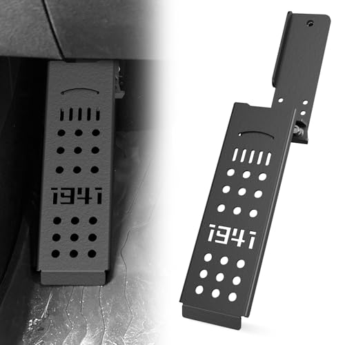 YZONA Steel Driver Side Dead Pedal Left Side Foot Rest Kick Panel Compatible with 2018 2019 2020 2021 2022 2023 2024 Jeep Wrangler JL JLU 4XE & Gladiator JT, Black (Fits 4XE Model)