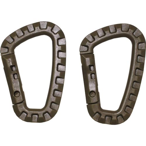 MFH Carabina, Plástico, D 7 mm x 8,5 cm, 2 Pack, Coyote Camuflaje