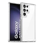 Liisooka Case for Samsung Galaxy S23 Ultra 5G, Military Grade Drop Protection Phone Case, Yellowing Resistant, Anti-Scratch Hard PC Back, Shockproof Hard Ultra-Thin Protective Cover, Clear