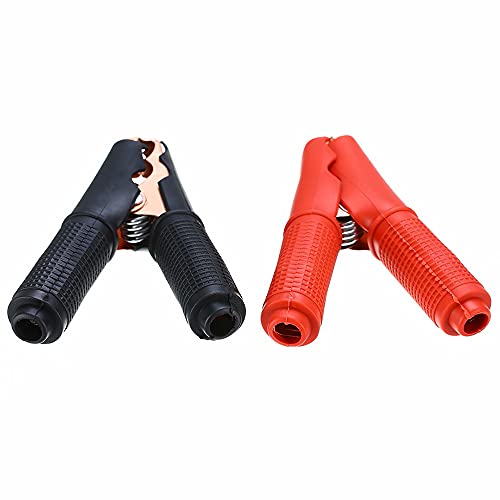 2Pcs Insulated Alligator Clips Durable Heavy Duty Black & Red Boot Metal Spring Loaded Truck Car Battery Electric Test Clips Lead Probe Alligator Clamps #TOP5