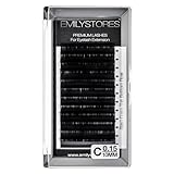 EMILYSTORES Eyelash Extensions 0.15mm Thickness C Curl Length 10mm Silk Mink Fake Eye Lashes In One Tray
