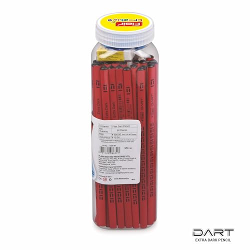 Image of Dart Wooden Pencils - 50 Count Jar | Premium HB Lead | Smooth Writing, Break-Resistant Core | Ideal for School, Office & Home Use