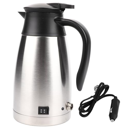 24V 1000ml Car Electric Kettle, Portable Electric Auto Shut Off Tea Coffee Kettle for Hot Water Coffee Tea