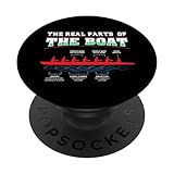 Die wahren Teile des lustigen Ruderrennens Boat Rower Boating PopSockets Klebender PopGrip