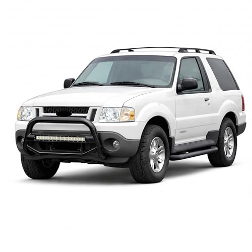 Image of Black Horse MAX Beacon Bull Bar No Skid Plate Black Compatible with 2001-2003 Ford Explorer Sport|2001-2005 Ford Explorer Sport Trac-MAB-FOB2801B