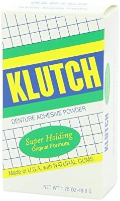 Klutch Denture Adhesive Powder - 1.75 Oz(Pack of 6) by Klutch Denture