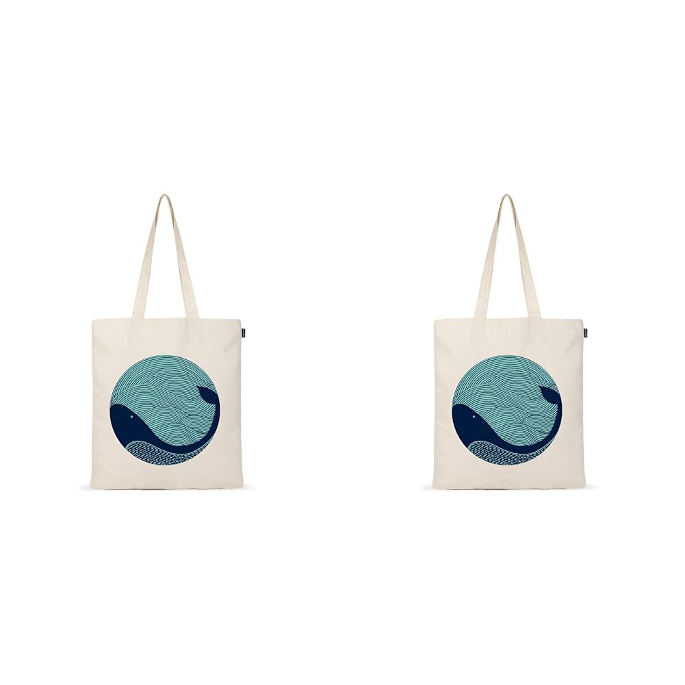 Eco Right Aesthetic Canvas Tote Bag for Women, Cute, Trendy & Reusable Cotton Bags for School, Shopping, Gym, Library and Beach, Perfect for Groceries, Gifts for Teachers (Pack of 2)