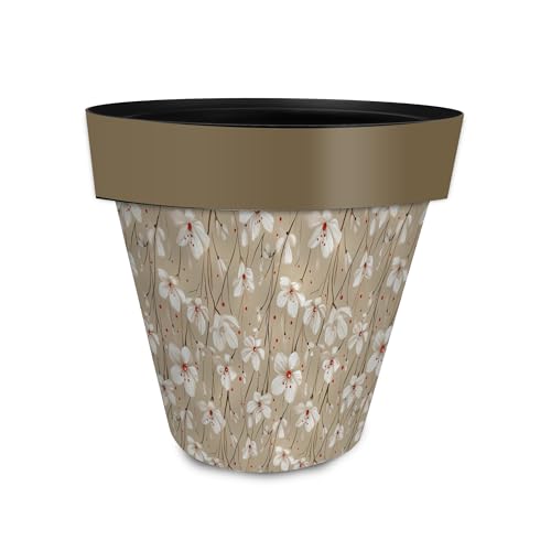 Briarwood Lane Everyday Planter 11.75 x 11 x 11 Tan and Red Floral Medium