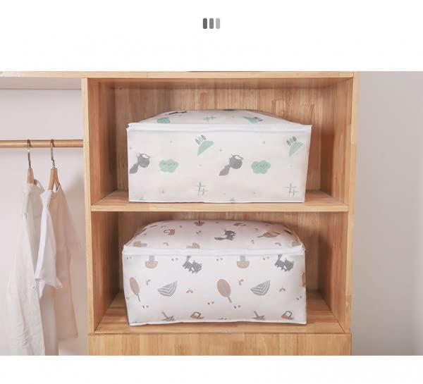 (2pack Plastic Storage Organizer,Moisture Proof Mildew Proof Dust Proof Quilt Storage Bags,For Storing Quilts Coats,Jackets Home Use Pillows,Blankets Underbed Storage Bag-image-10