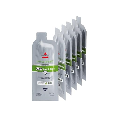Image of Bissell NEW Little Green Pro Oxy Spot & Stain Super Concentrate Cleaning Formula for Portable Deep Cleaners, 6 Super Concentrate Pouches
