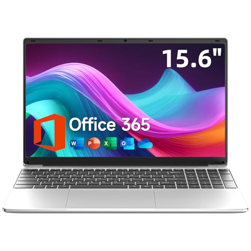 15.6 Inch Laptop with Office 365, 4GB RAM, 128GB Storage Expandable 1TB, 5205U Processor, HD Display, Windows 11 Laptops Computer, Wi-Fi 5, BT4.2, Numpad, Type-C, for Business and Students.