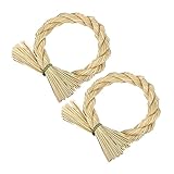 OFFSCH 2er Satz Japanischer Strohkranz Zum Aufhängen Dekorative Strohkränze Für Wand Tür Im Sushi-Laden