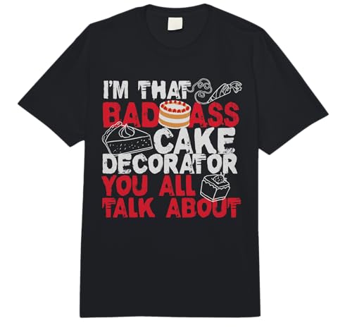 I'm That Badass Cake Decorator Baker Comfort Colors Adult Heavyweight T-Shirt