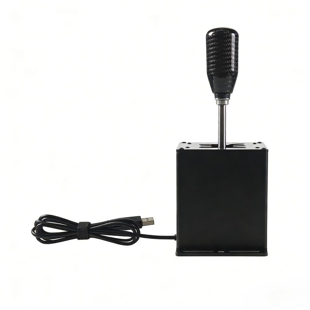 BildeeMait Palanca de cambios de carreras para Logitech G29 G27 G25 G920 para Thrustmaster T300RS, PC USB de metal con accesorio de simulación de perilla