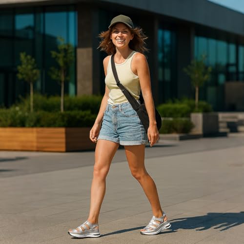 Beelovy Orthopedic Sandals for Women, Soft Adjustable Plus Size Hollow-Out Casual Sandals, Comfort Fit for Wide & Narrow Feet3