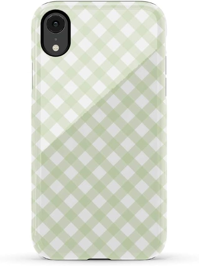 Casely iPhone XR Case | Mint Lattice | Sunday Best | Essential Slim Dual-Layer Protective Design