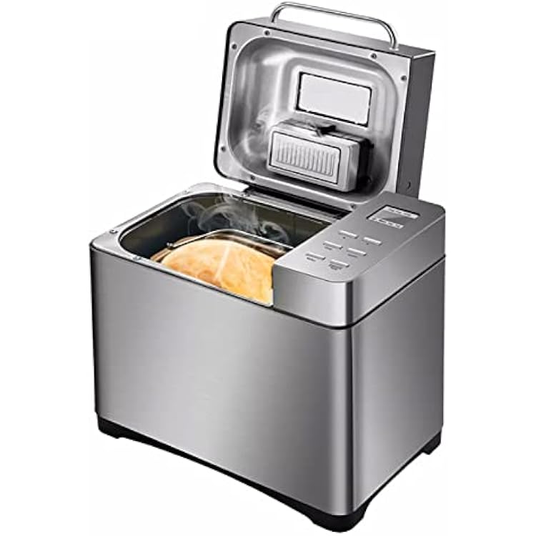 Bread Maker, Large 17-in-1 Smart Bread Machine with Auto Fruit Nut Dispenser, 3 Loaf Sizes 3 Crust Colors, Yogurt PROG, Recipes, 1 Hour Keep Warm Function, for Home, Kitchen
