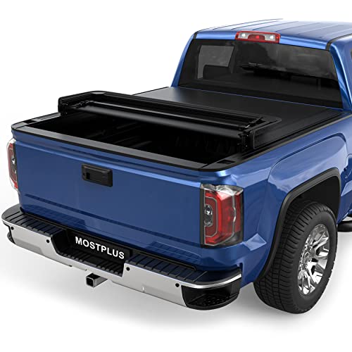 Mostplus 5.9Ft Soft-Quad Tonneau Cover Truck Bed Compatible For 2014-2018 Chevy Silverado/Gmc Sierra 1500, 2019 Classic/Legacy Fleetside #TOP20