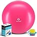 KESSER® Gymnastikball mit Luftpumpe Pumpe - Dicker Yogaball 75cm BPA-Frei | Sitzball Büro Anti-Burst als Fitness Yoga Core Büro-Stuhl als Fitness Kleingeräte, Balance Stuhl Gym-Home-Büro, Rosa