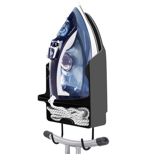 Newthinking Iron Holder with Hook Wall Iron Stand and Ironing Board Holder