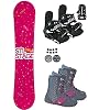 Symbolic 140 Stella Stage Pink Snowboard Bindings & Northwave Vintage Z65 Boots 7 7.5 Package