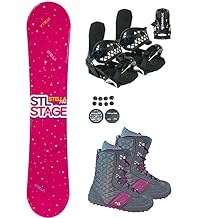 Symbolic 140 Stella Stage Pink Snowboard Bindings & Northwave Vintage Z65 Boots 7 7.5 Package