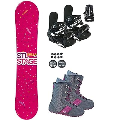 Symbolic 140 Stella Stage Pink Snowboard Bindings & Northwave Vintage Z65 Boots 7 7.5 Package