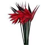 Corkwaw 8 Pack 21-1/2 Inch Artificial Flowers Bird of Paradise,Green Plant for Home Garden Decoratio
