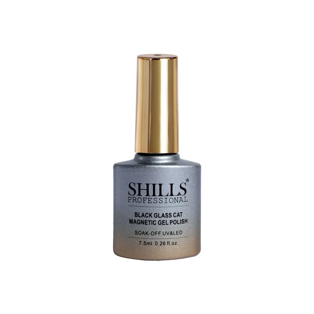 Shills Professional Black Glass Cat Eye Magnetic Gel Polish 7.5ml | Soak Off UV LED Gel | 3D Cat Eye Effect Nail Polish | Magnetic Glitter Nail Art Gel | Long Lasting Salon Gel Polish (SPG-425)-image-49